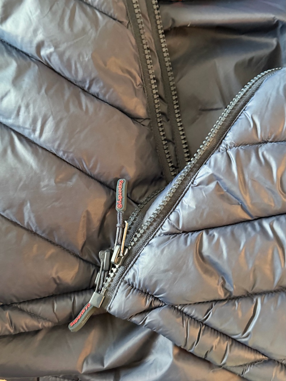 Superdry The Original Fuji Puffer Jacket - Navy with Red Accents - Picture 5 of 5